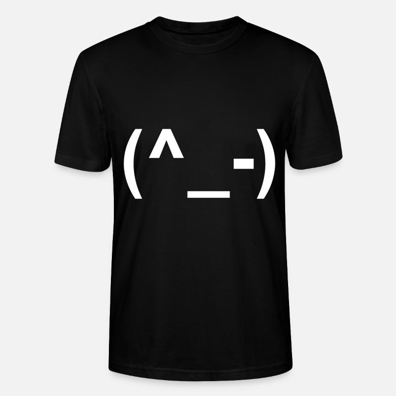ASCII Wink, ASCII Art - T-shirt bio CRAFTER Stanley Stella Unisexe - noir