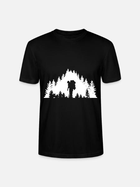 Trees - Hiking - (4) - Stanley/Stella CRAFTER Unisex Organic T-Shirt - black