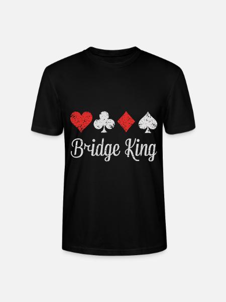Bridge kortspel gåva - Ekologisk T-shirt CRAFTER unisex från Stanley/Stella - svart