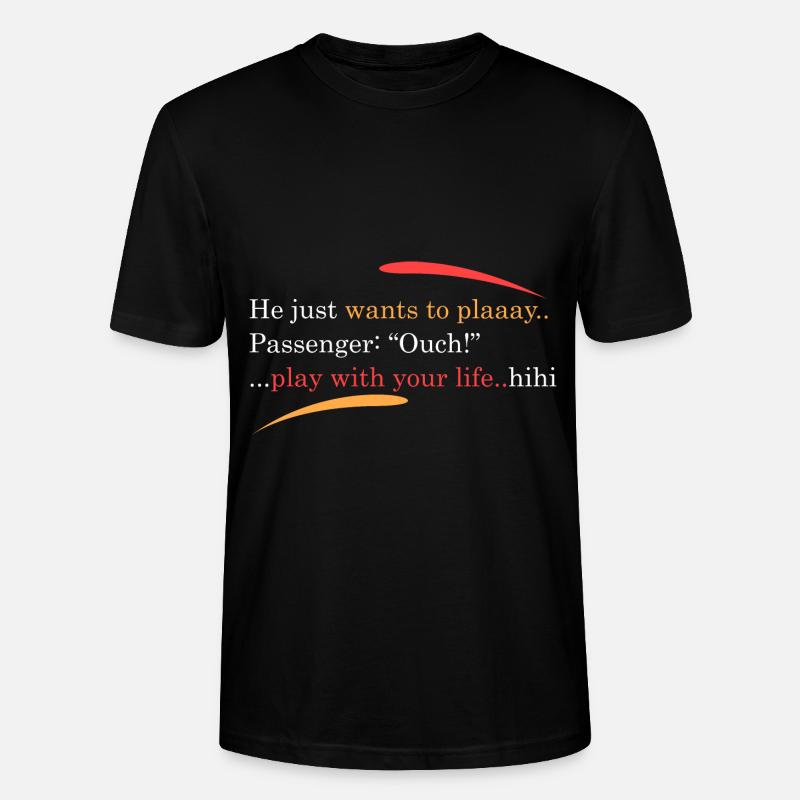 Il veut juste jouer... - T-shirt bio CRAFTER Stanley Stella Unisexe - noir