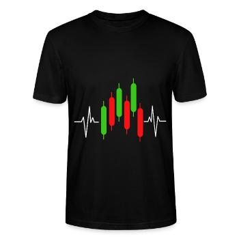 stock exchange - Stanley/Stella CRAFTER Unisex Organic T-Shirt - black - Front - Alina (178cm) & Michal (187cm)