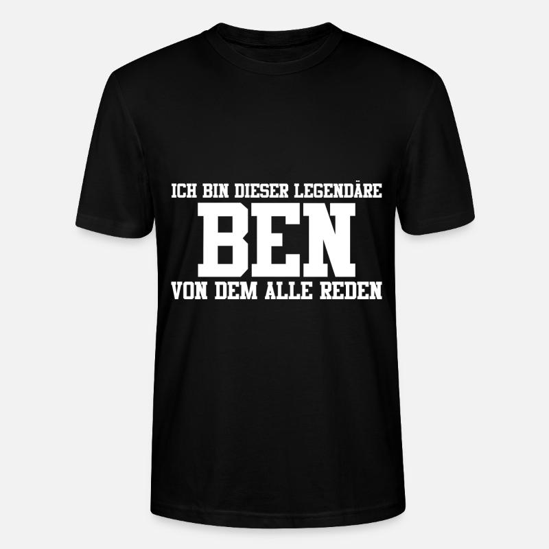Ben Name Design - Stanley/Stella Unisex Bio-T-Shirt CRAFTER - Schwarz