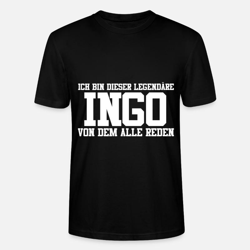 Ingo Name Design - Stanley/Stella Unisex Bio-T-Shirt CRAFTER - Schwarz