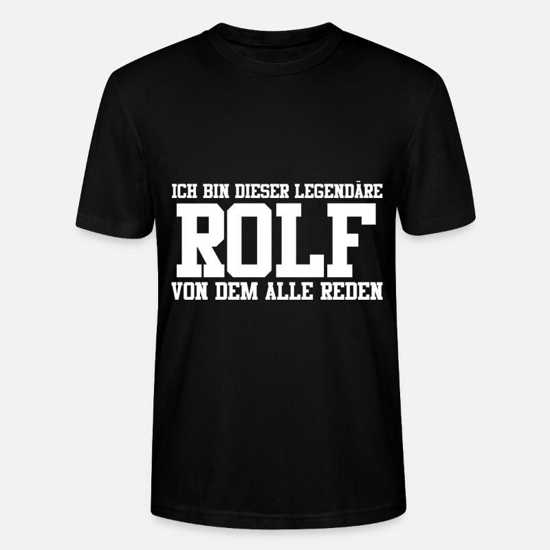 Rolf Name Design - Stanley/Stella Unisex Bio-T-Shirt CRAFTER - Schwarz