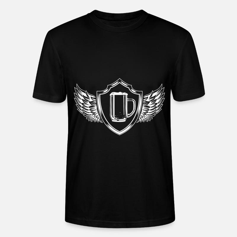 Bier Glas Bierkrug Schild - Stanley/Stella Unisex Bio-T-Shirt CRAFTER - Schwarz
