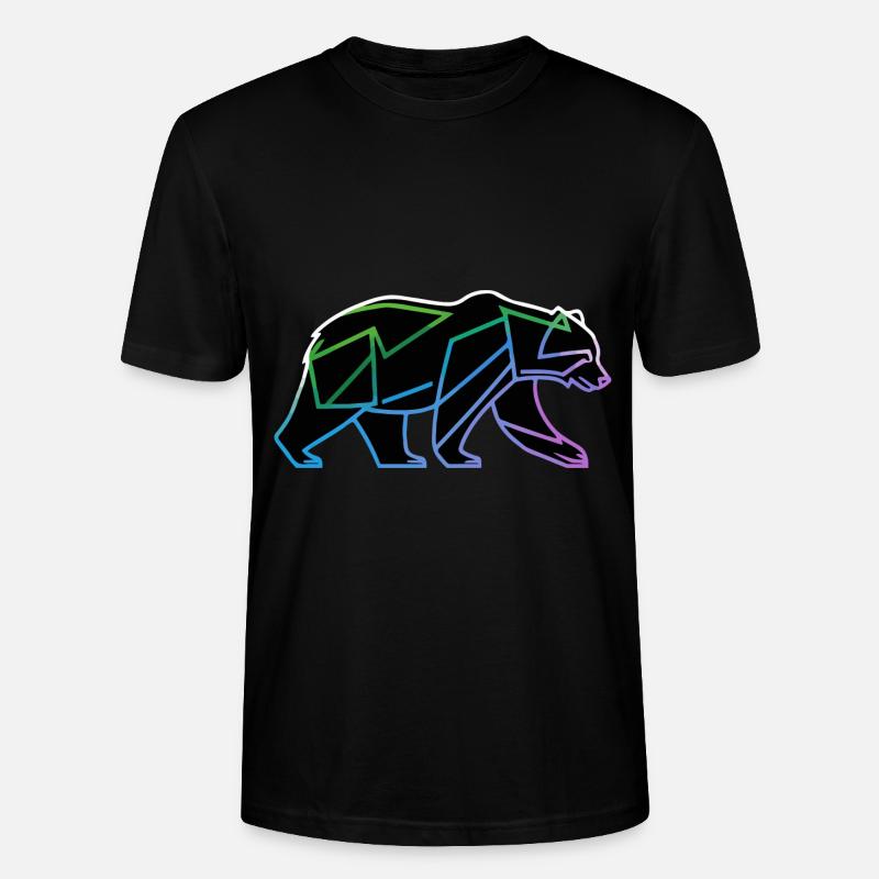 Polygone d’ours - T-shirt bio CRAFTER Stanley Stella Unisexe - noir