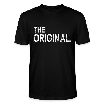 The Original / The Remix - Father Son Partnerhirt - Stanley/Stella CRAFTER Unisex Organic T-Shirt - black - Front - Alina (178cm) & Michal (187cm)
