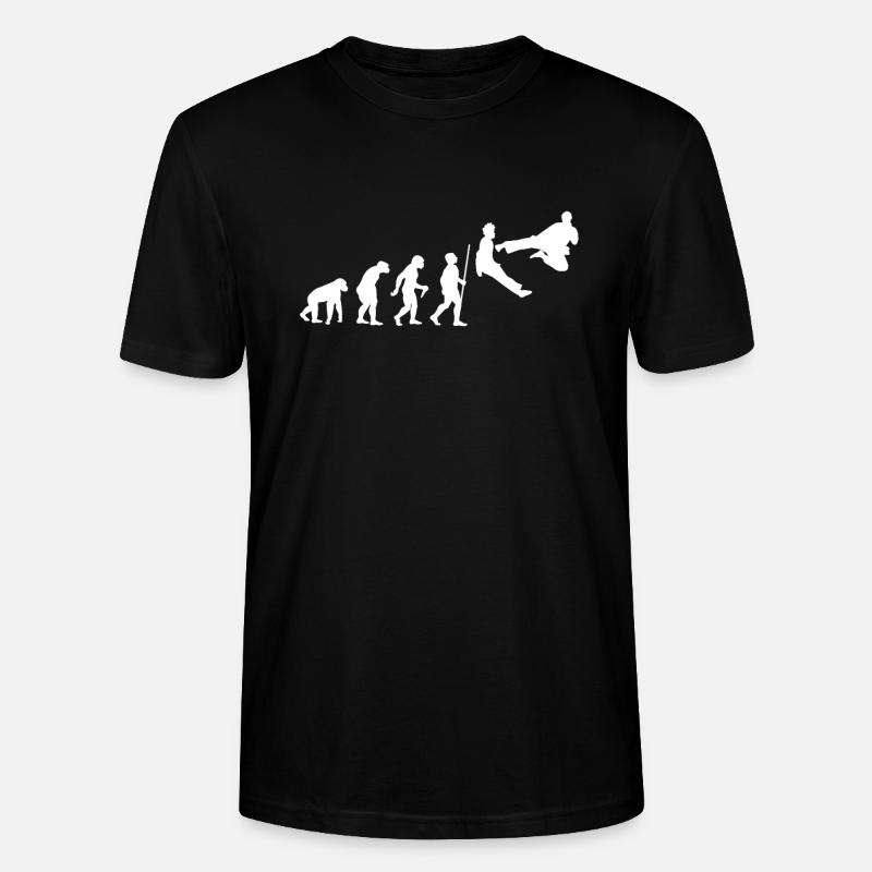 Evolution Graphic to Fly Kick - Stanley/Stella CRAFTER Unisex Organic T-Shirt - black