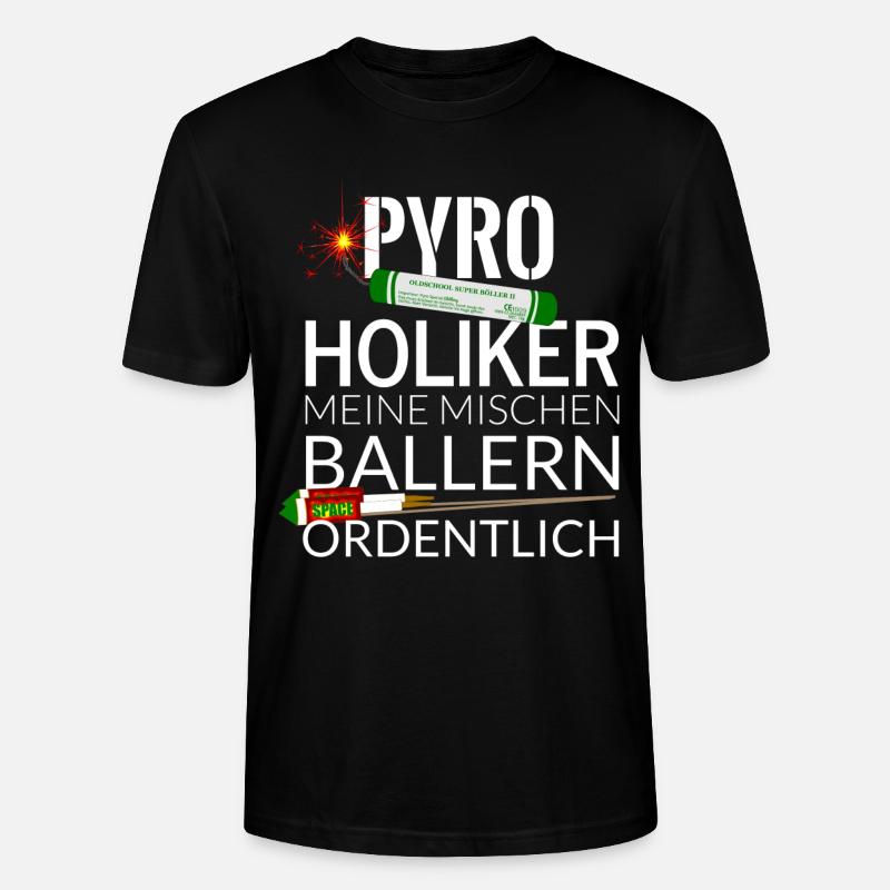 Pyro Firework Pyroholiker - Stanley/Stella CRAFTER Unisex Organic T-Shirt - black