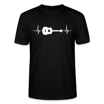 Gitarre - Stanley/Stella Unisex Bio-T-Shirt CRAFTER - Schwarz - Vorne - Alina (178cm) & Michal (187cm)