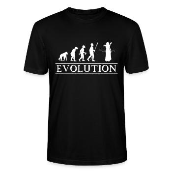 Gaming RPG Archery Evolution - Stanley/Stella Unisex Bio-T-Shirt CRAFTER - Schwarz - Vorne - Alina (178cm) & Michal (187cm)
