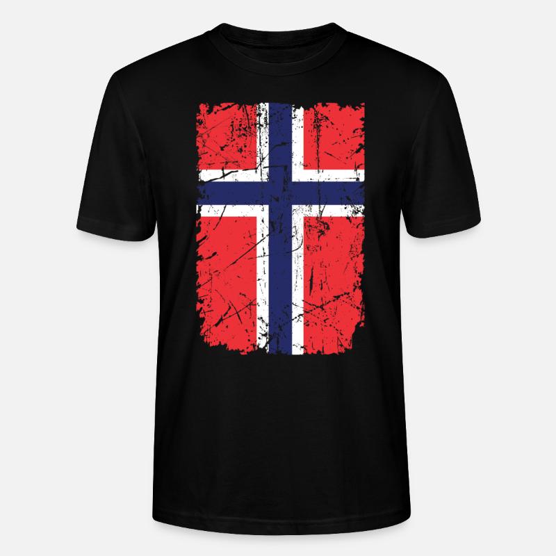 Norwegen - Stanley/Stella Unisex Bio-T-Shirt CRAFTER - Schwarz
