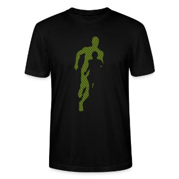 laufen - Stanley/Stella Unisex Bio-T-Shirt CRAFTER - Schwarz - Vorne - Alina (178cm) & Michal (187cm)