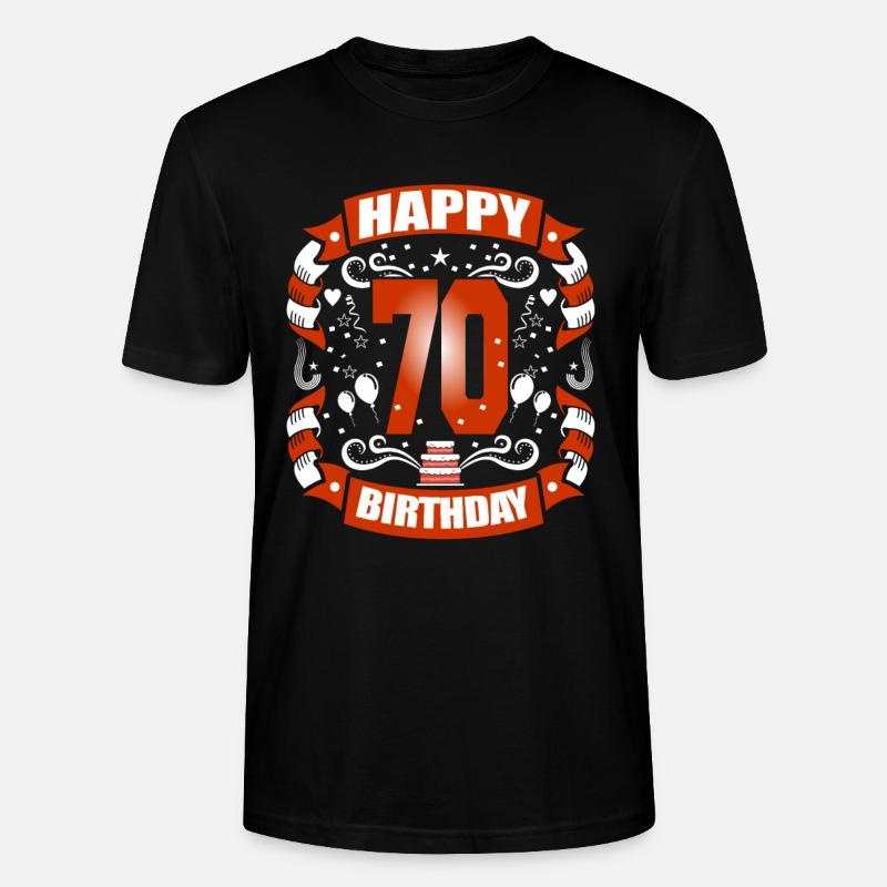 70ème anniversaire - T-shirt bio CRAFTER Stanley Stella Unisexe - noir