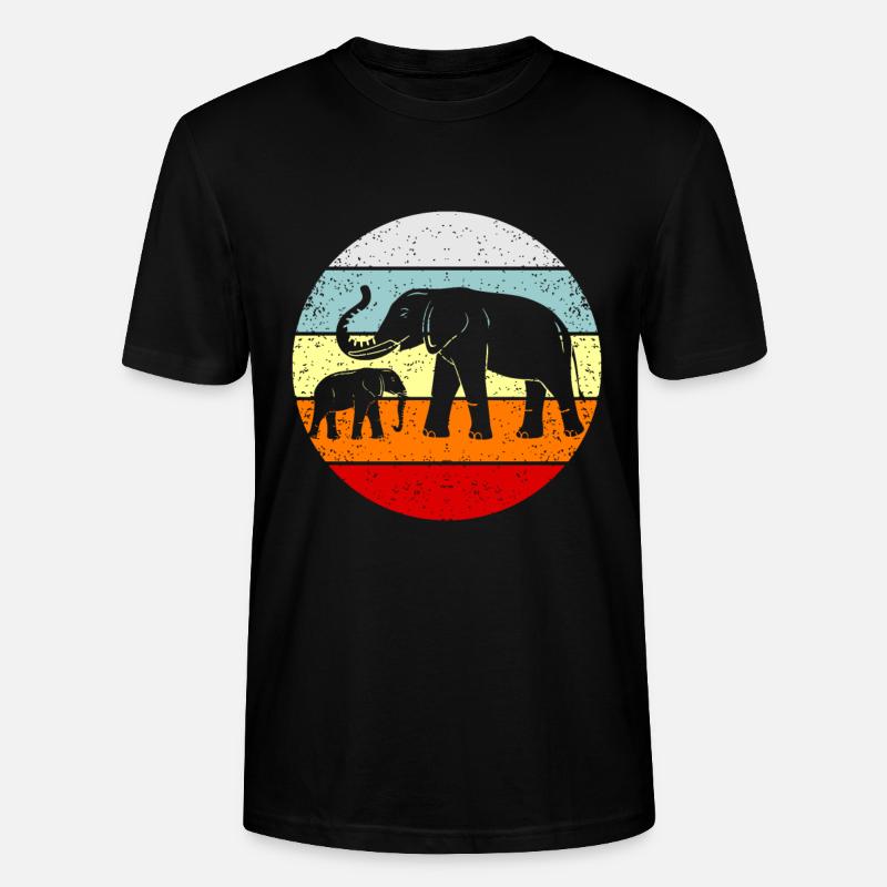 Elefant - Stanley/Stella Unisex Bio-T-Shirt CRAFTER - Schwarz