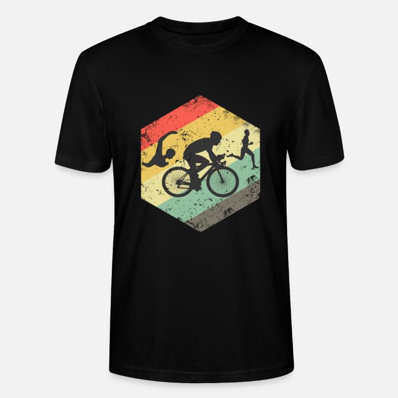 Triathlon Triathlet Geschenk Geschenkidee - Stanley/Stella Unisex Bio-T-Shirt CRAFTER - Schwarz