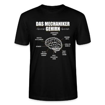 Kfz Mechaniker kfz auto Mechaniker Geschenk Gesche - Stanley/Stella Unisex Bio-T-Shirt CRAFTER - Schwarz - Vorne - Alina (178cm) & Michal (187cm)