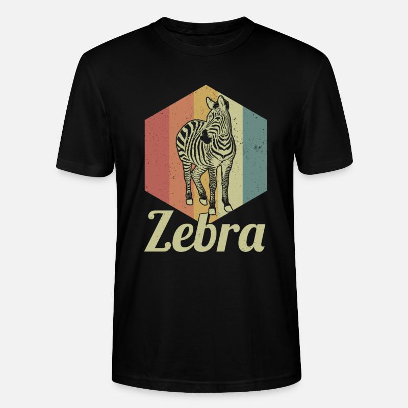 Zebra - Stanley/Stella Unisex Bio-T-Shirt CRAFTER - Schwarz