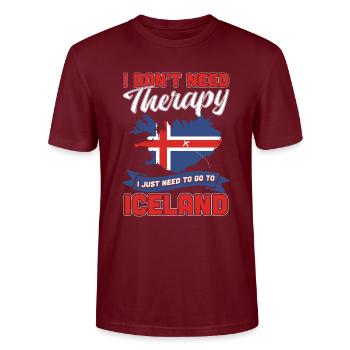 Island - Stanley/Stella Unisex Bio-T-Shirt CRAFTER - Burgunderrot - Vorne - Alina (178cm) & Michal (187cm)