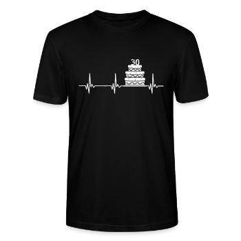 30. Geburtstag - Stanley/Stella Unisex Bio-T-Shirt CRAFTER - Schwarz - Vorne - Alina (178cm) & Michal (187cm)