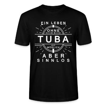 Tuba - Stanley/Stella Unisex Bio-T-Shirt CRAFTER - Schwarz - Vorne - Alina (178cm) & Michal (187cm)