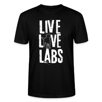 Labrador - Stanley/Stella Unisex Bio-T-Shirt CRAFTER - Schwarz - Vorne - Alina (178cm) & Michal (187cm)