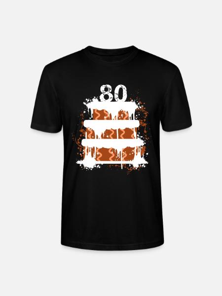 80th birthday - Stanley/Stella CRAFTER Unisex Organic T-Shirt - black
