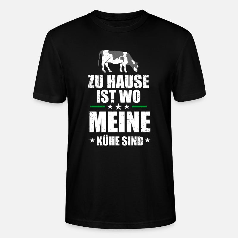 Kuh Kühe - Stanley/Stella Unisex Bio-T-Shirt CRAFTER - Schwarz