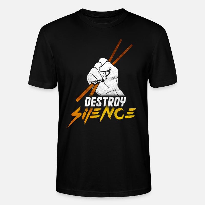 Drums - Stanley/Stella CRAFTER Unisex Organic T-Shirt - black