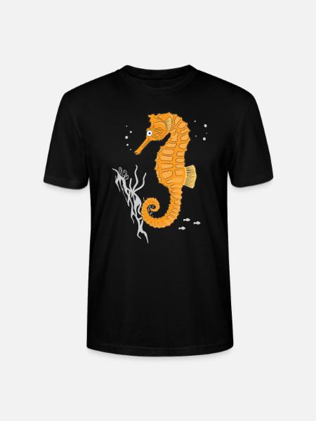 Seepferdchen Seepferd Geschenk - Stanley/Stella Unisex Bio-T-Shirt CRAFTER - Schwarz