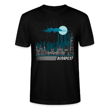 Budapest - Stanley/Stella Unisex Bio-T-Shirt CRAFTER - Schwarz - Vorne - Alina (178cm) & Michal (187cm)