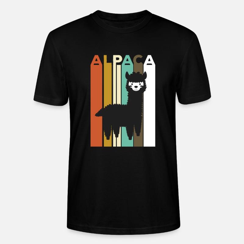Alpaka Lama - Stanley/Stella Unisex Bio-T-Shirt CRAFTER - Schwarz