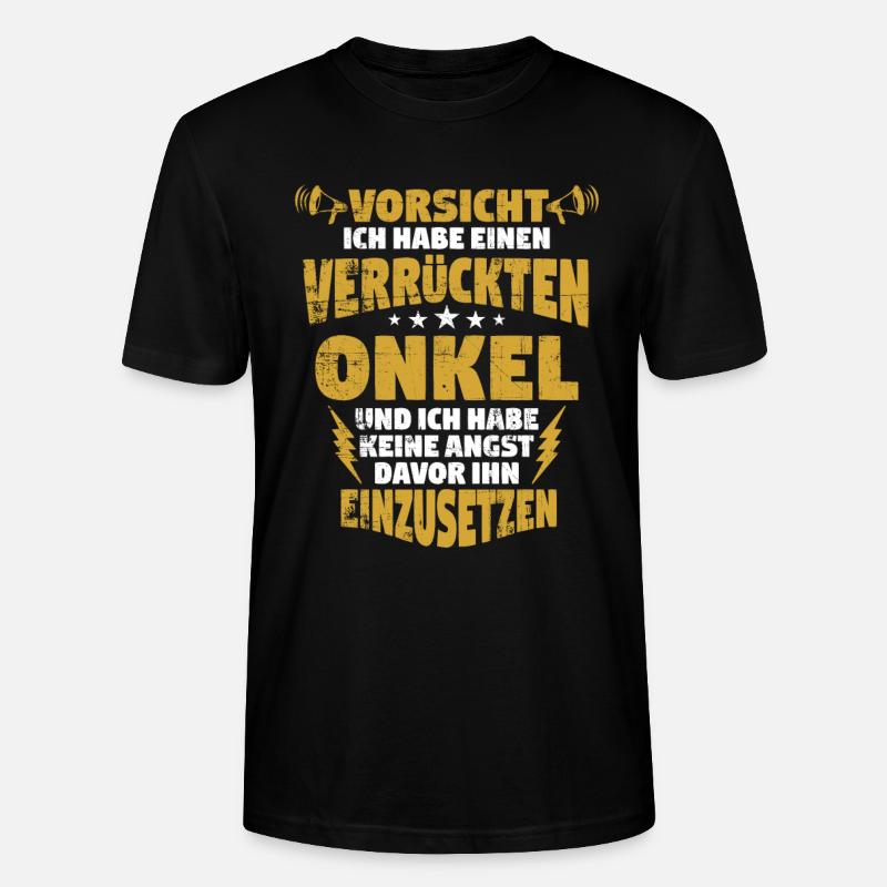 Onkel - Stanley/Stella Unisex Bio-T-Shirt CRAFTER - Schwarz