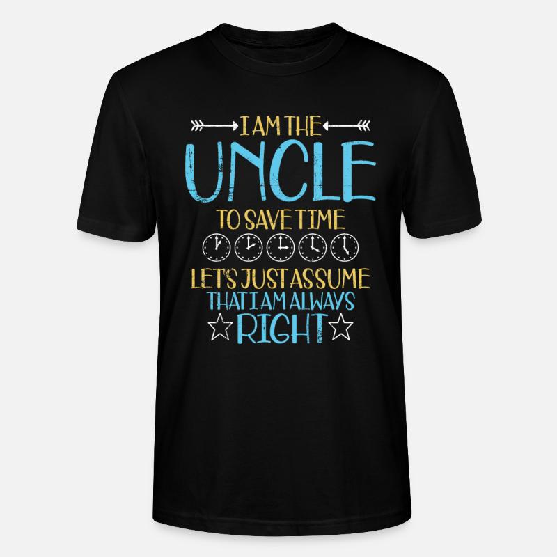 Onkel - Stanley/Stella Unisex Bio-T-Shirt CRAFTER - Schwarz