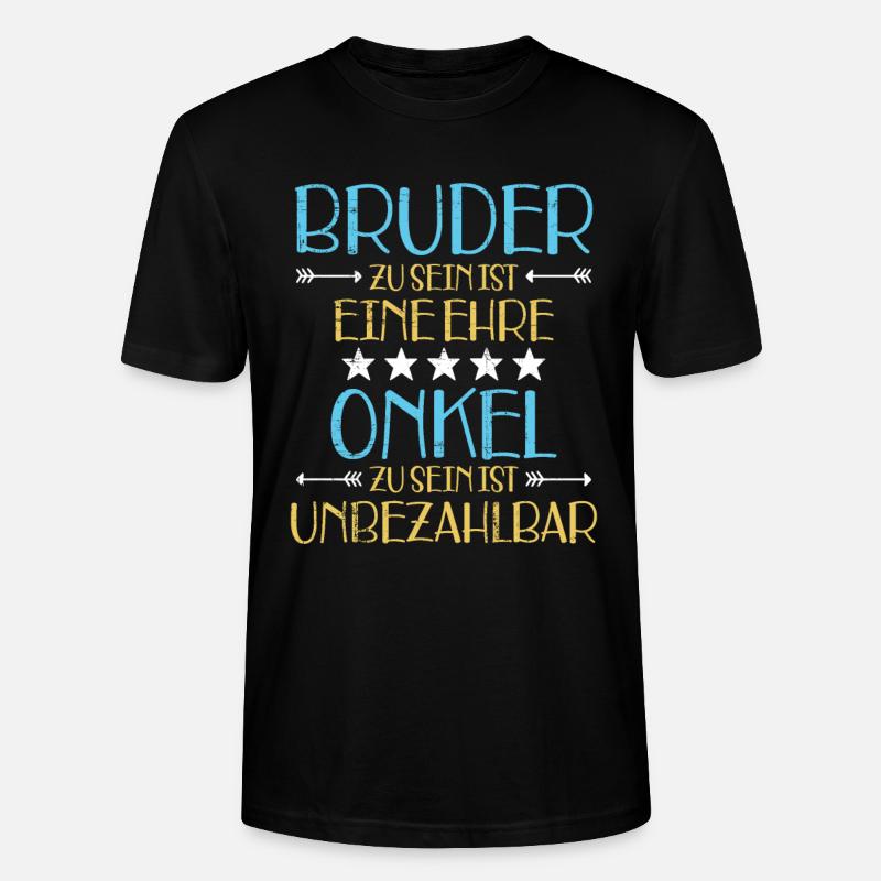 Onkel - Stanley/Stella Unisex Bio-T-Shirt CRAFTER - Schwarz