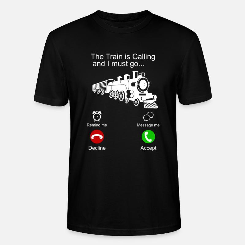 Train trains train modèle - T-shirt bio CRAFTER Stanley Stella Unisexe - noir