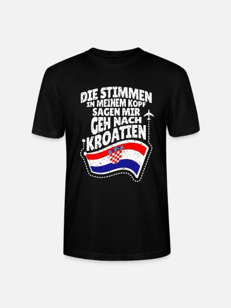 Kroatien - Stanley/Stella Unisex Bio-T-Shirt CRAFTER - Schwarz