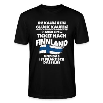 Finnland - Stanley/Stella Unisex Bio-T-Shirt CRAFTER - Schwarz - Vorne - Alina (178cm) & Michal (187cm)