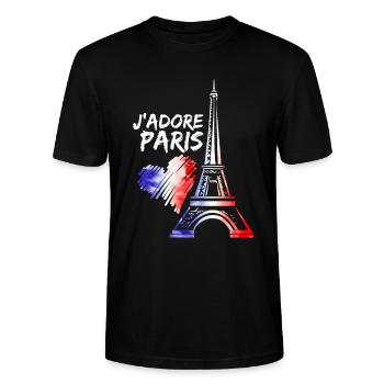 Paris - Stanley/Stella Unisex Bio-T-Shirt CRAFTER - Schwarz - Vorne - Alina (178cm) & Michal (187cm)