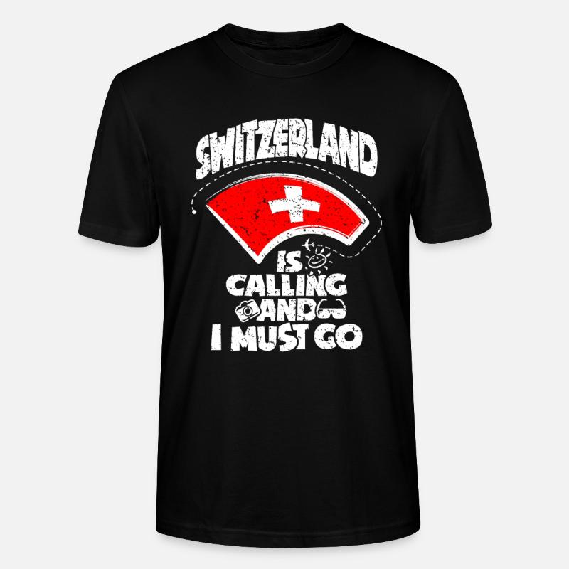 Schweiz - Stanley/Stella Unisex Bio-T-Shirt CRAFTER - Schwarz