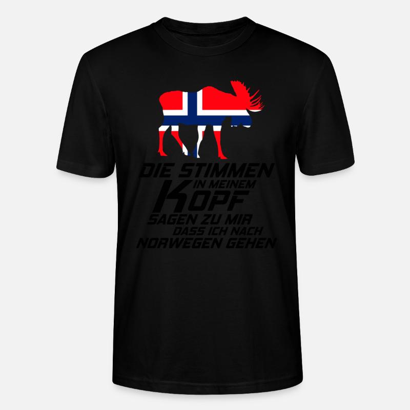 Norwegen - Stanley/Stella Unisex Bio-T-Shirt CRAFTER - Schwarz