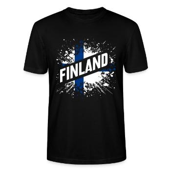 Finnland - Stanley/Stella Unisex Bio-T-Shirt CRAFTER - Schwarz - Vorne - Alina (178cm) & Michal (187cm)