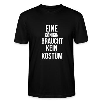 Karneval Fasching Kostüm - Stanley/Stella Unisex Bio-T-Shirt CRAFTER - Schwarz - Vorne - Alina (178cm) & Michal (187cm)