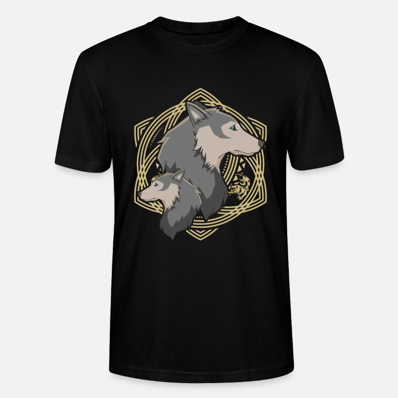 Wolf Wlfe Wolfsrudel Geschenk - Stanley/Stella Unisex Bio-T-Shirt CRAFTER - Schwarz