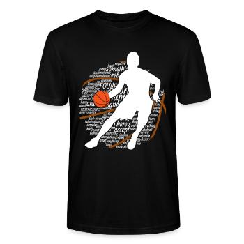 basketball - T-shirt bio CRAFTER Stanley Stella Unisexe - noir - Devant - Alina (178cm) & Michal (187cm)