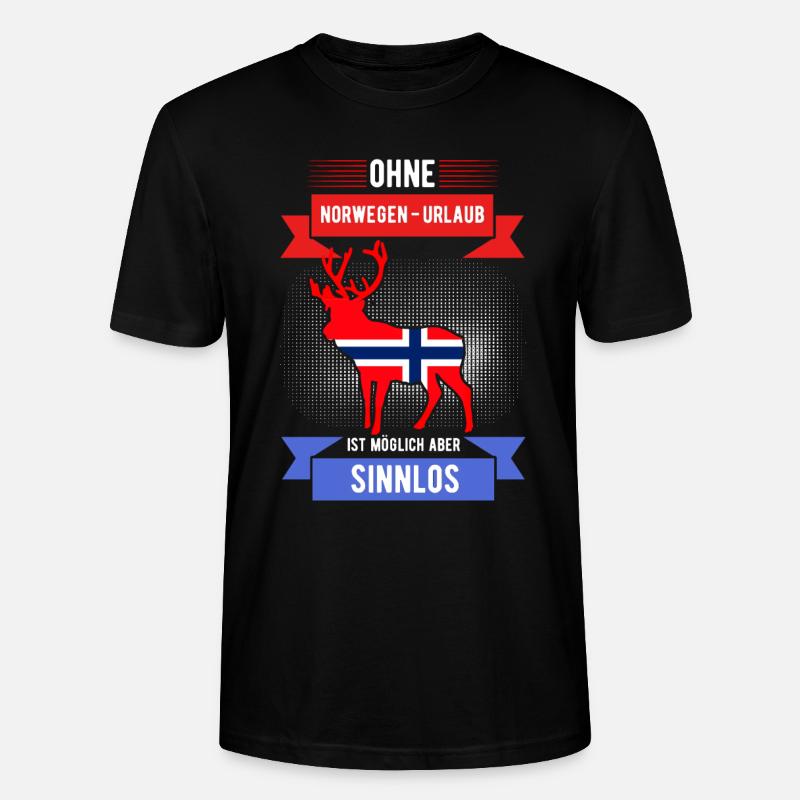 Norwegen - Stanley/Stella Unisex Bio-T-Shirt CRAFTER - Schwarz