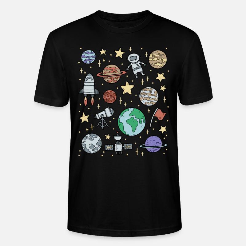 Univers Espace Espace - T-shirt bio CRAFTER Stanley Stella Unisexe - noir