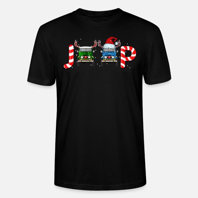 Noël en Jeep - T-shirt bio CRAFTER Stanley Stella Unisexe - noir