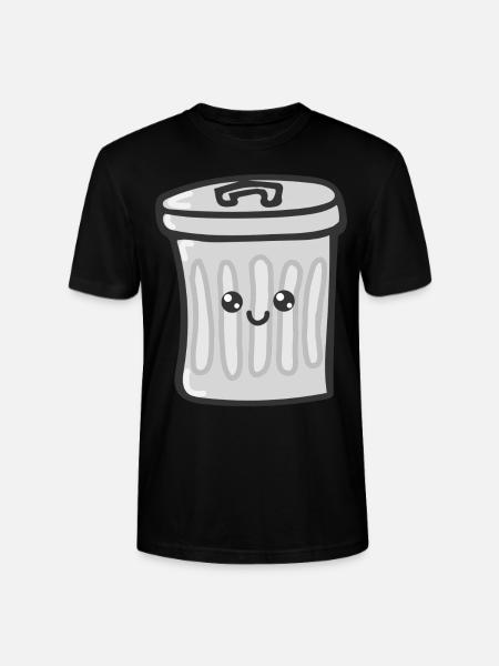 Garbage Bin Funny Gift - Stanley/Stella CRAFTER Unisex Organic T-Shirt - black