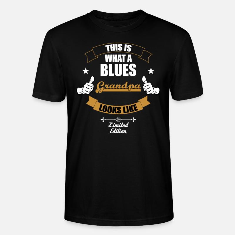 Dies ist ein Blues Opa - Stanley/Stella Unisex Bio-T-Shirt CRAFTER - Schwarz